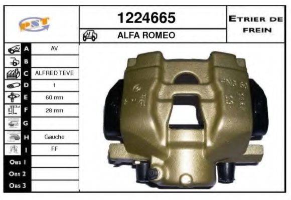 SNRA 1224665 Гальмівний супорт