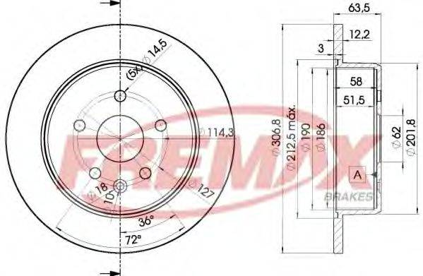 FREMAX BD2790 гальмівний диск