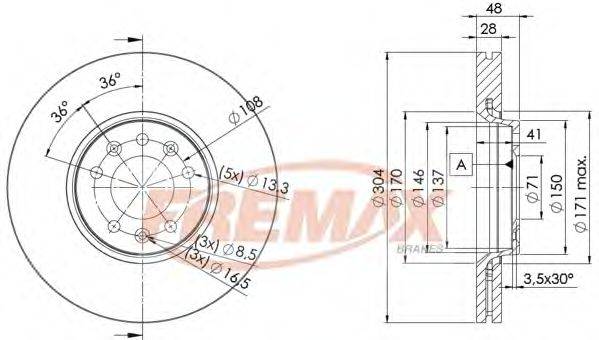 FREMAX BD4755 гальмівний диск