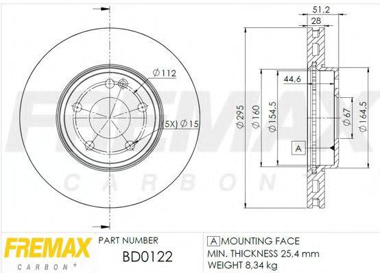 FREMAX BD0122 гальмівний диск