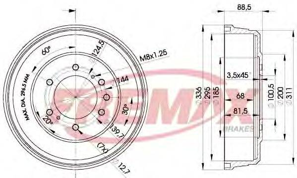 FREMAX BD0022 Гальмівний барабан