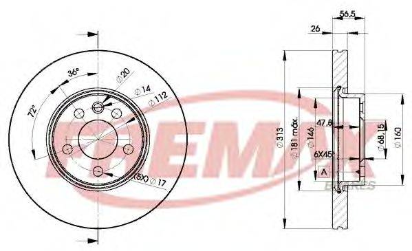 FREMAX BD1530 гальмівний диск