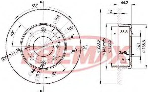 FREMAX BD3169 гальмівний диск