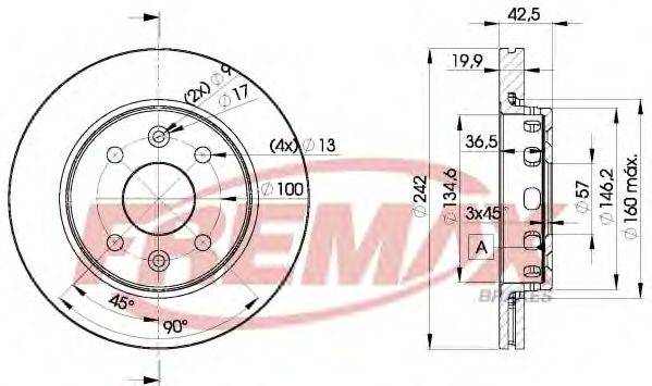 FREMAX BD3253 гальмівний диск