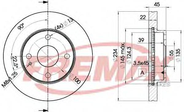 FREMAX BD3255 гальмівний диск