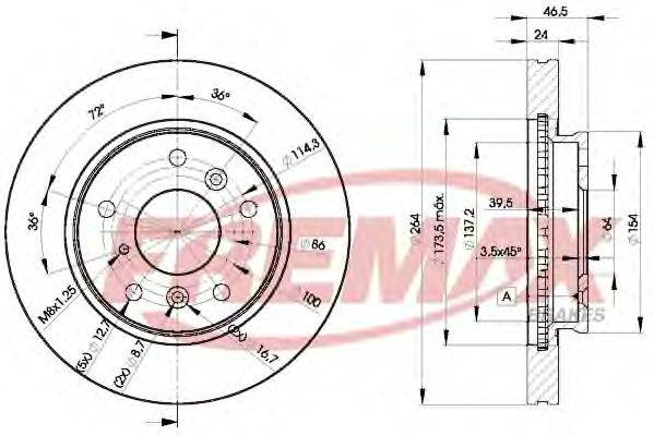 FREMAX BD3260 гальмівний диск