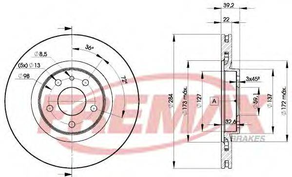 FREMAX BD7948 гальмівний диск