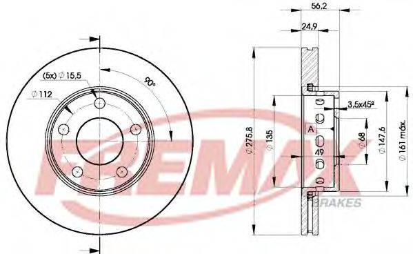 FREMAX BD8013 гальмівний диск