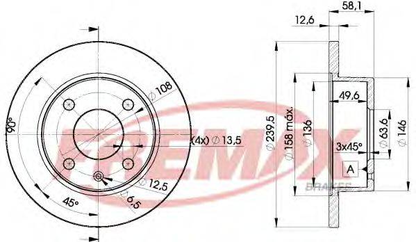 FREMAX BD9972 гальмівний диск