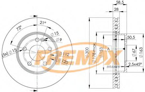 FREMAX BD0415 гальмівний диск