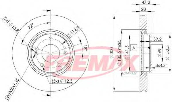 FREMAX BD0580 гальмівний диск