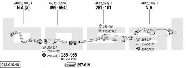 BOSAL 01201040 Система випуску ОГ