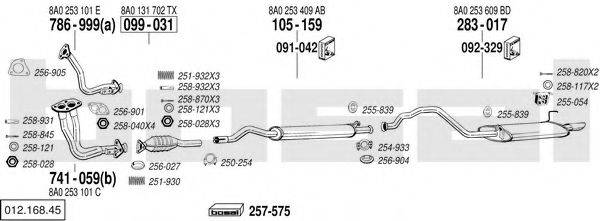 BOSAL 01216845 Система випуску ОГ