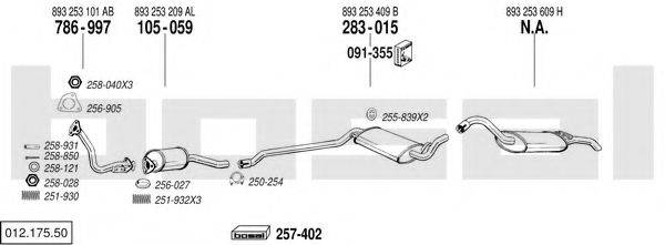 BOSAL 01217550 Система випуску ОГ