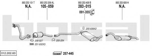 BOSAL 01220260 Система випуску ОГ