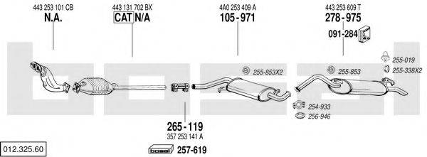 BOSAL 01232560 Система випуску ОГ