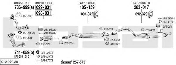 BOSAL 01297028 Система випуску ОГ