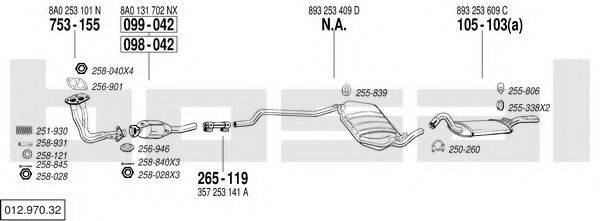 BOSAL 01297032 Система випуску ОГ