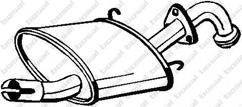 BOSAL 210743 Глушник вихлопних газів кінцевий