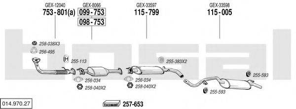 BOSAL 01497027 Система випуску ОГ