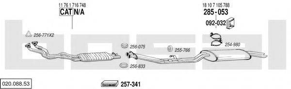 BOSAL 02008853 Система випуску ОГ