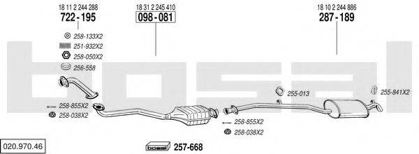 BOSAL 02097046 Система випуску ОГ