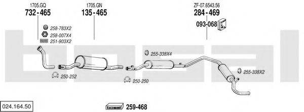 BOSAL 02416450 Система випуску ОГ