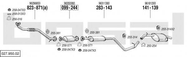 BOSAL 02795002 Система випуску ОГ