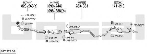 BOSAL 02797206 Система випуску ОГ