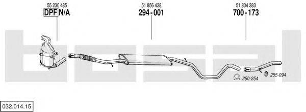 BOSAL 03201415 Система випуску ОГ