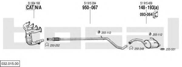 BOSAL 03201500 Система випуску ОГ