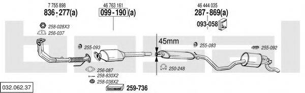 BOSAL 03206237 Система випуску ОГ