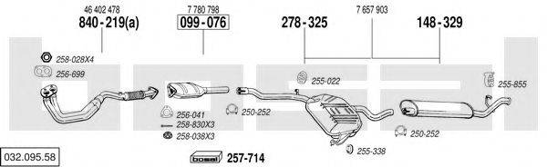 BOSAL 03209558 Система випуску ОГ