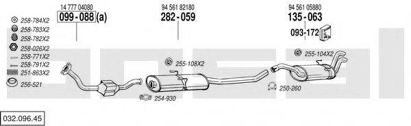 BOSAL 03209645 Система випуску ОГ