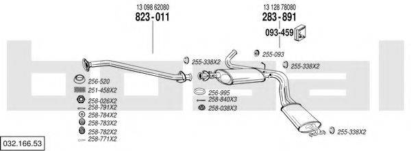 BOSAL 03216653 Система випуску ОГ