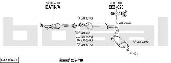 BOSAL 03216961 Система випуску ОГ