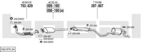 BOSAL 03297034 Система випуску ОГ