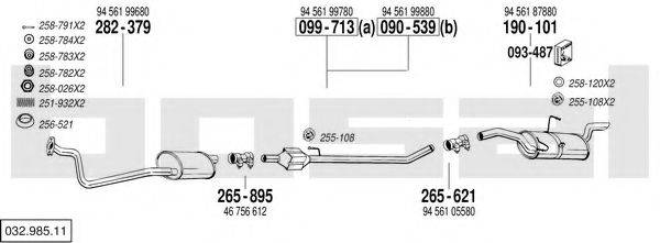 BOSAL 03298511 Система випуску ОГ