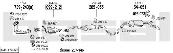 BOSAL 03417259 Система випуску ОГ