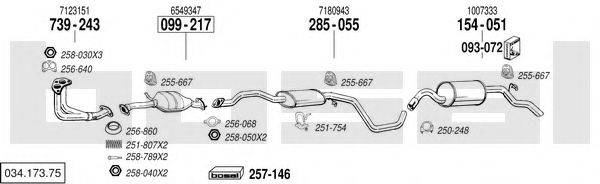 BOSAL 03417375 Система випуску ОГ