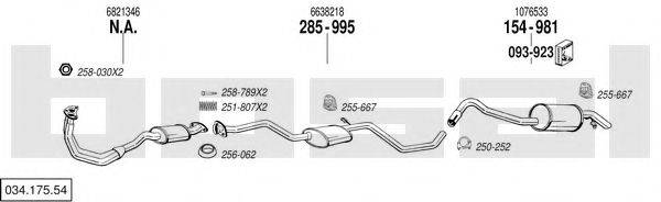 BOSAL 03417554 Система випуску ОГ