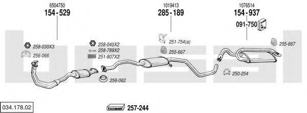 BOSAL 03417802 Система випуску ОГ