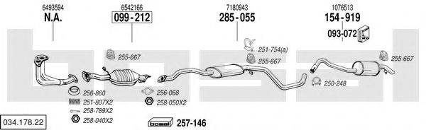 BOSAL 03417822 Система випуску ОГ