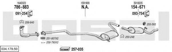 BOSAL 03417950 Система випуску ОГ