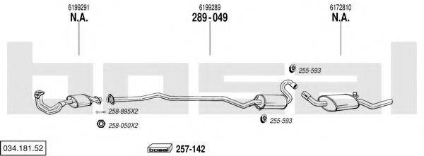 BOSAL 03418152 Система випуску ОГ