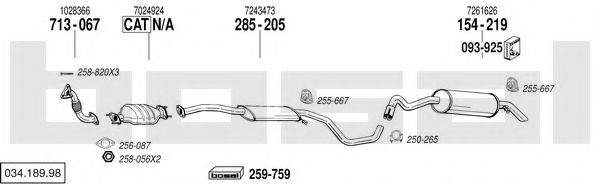 BOSAL 03418998 Система випуску ОГ