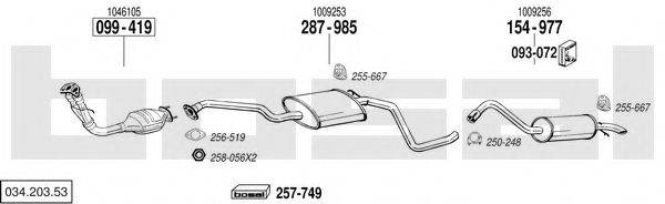 BOSAL 03420353 Система випуску ОГ