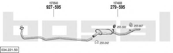 BOSAL 03422150 Система випуску ОГ