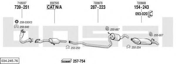 BOSAL 03424576 Система випуску ОГ