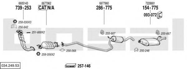 BOSAL 03424953 Система випуску ОГ